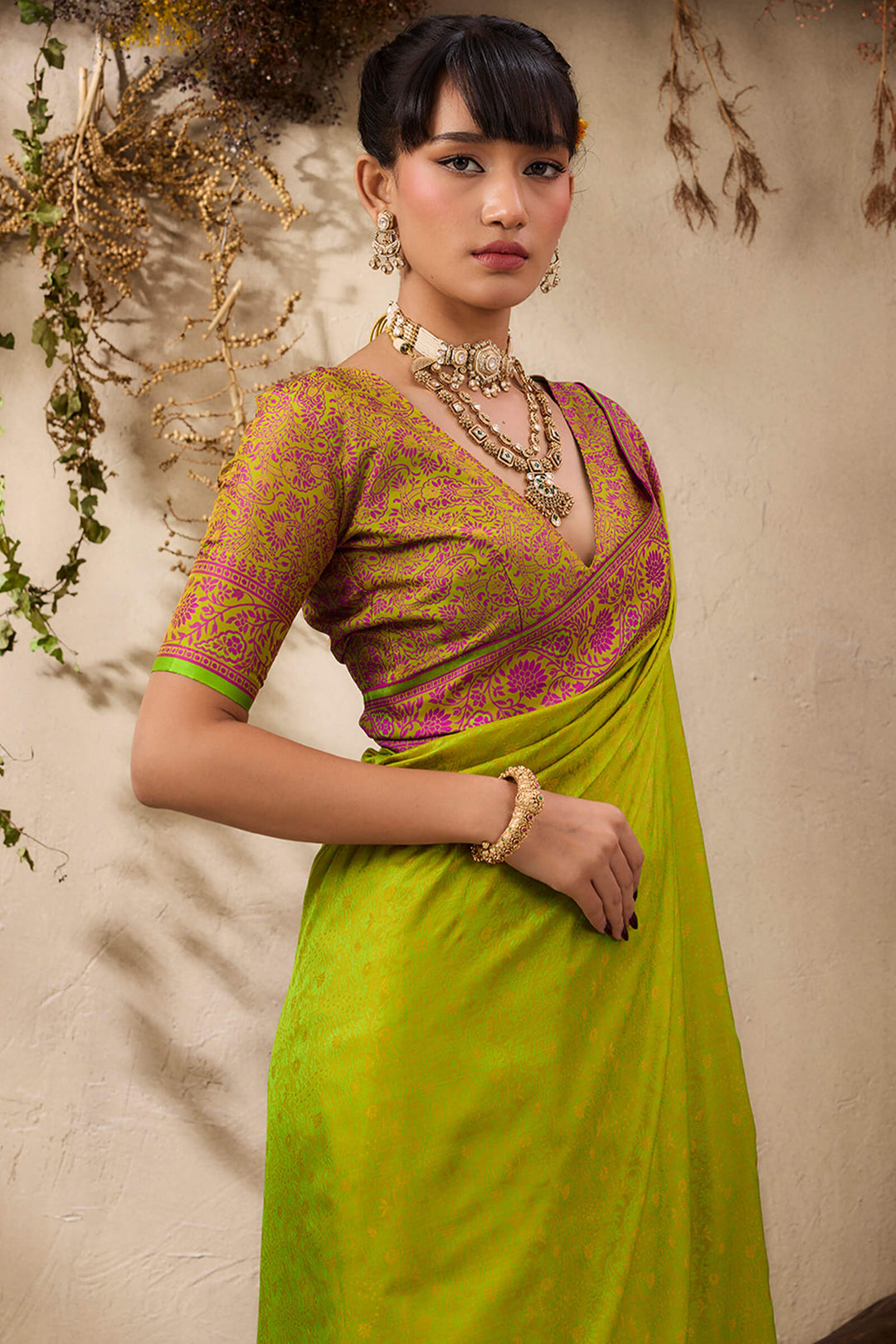 Barf Green Kanjivaram Silk Saree