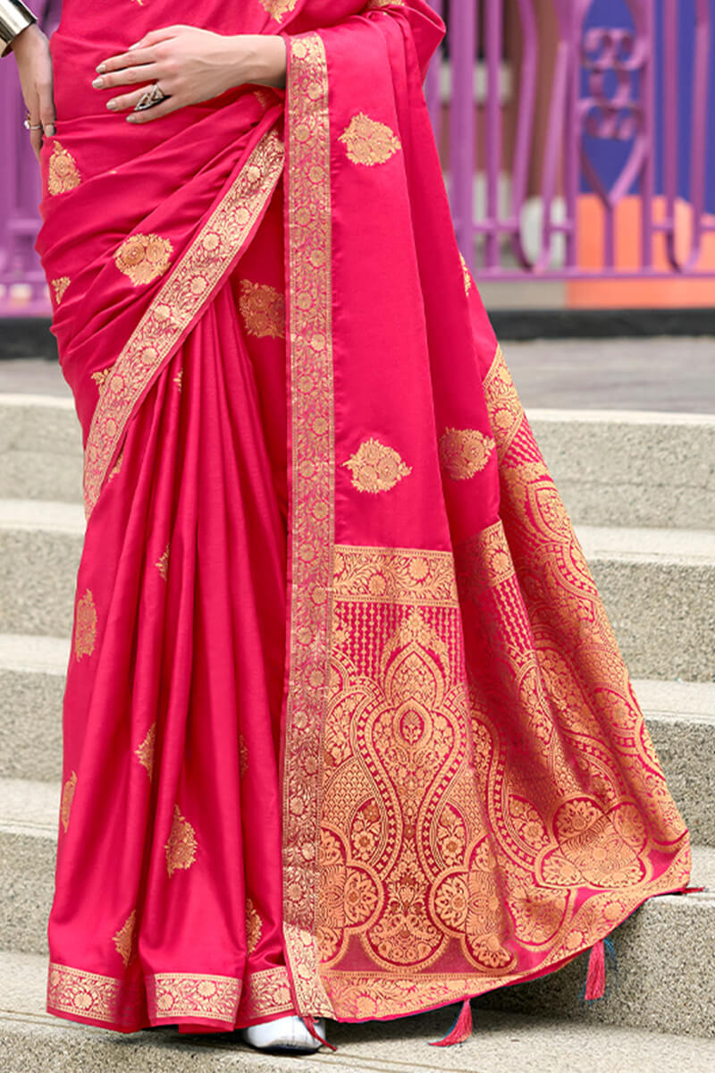 Blush Pink Banarasi Tissue Silk Saree