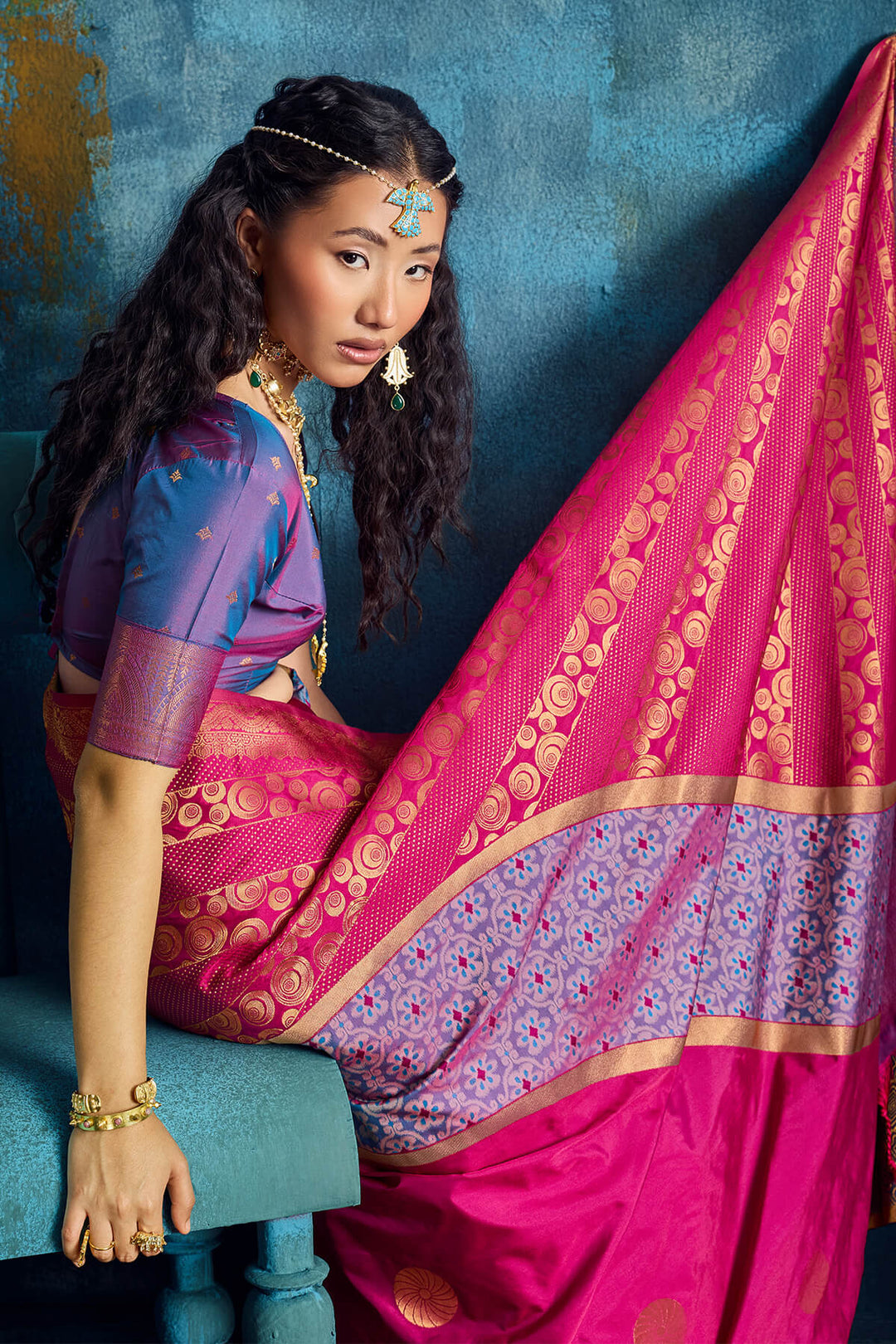 Burnt Pink Soft Pochampally Silk Saree