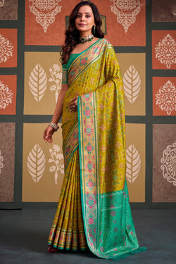 Dark Mustard Soft Patola Silk Saree