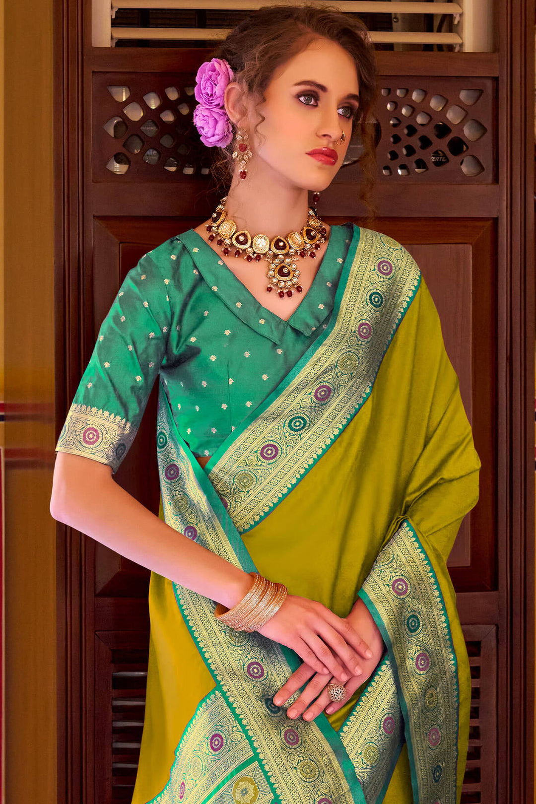 Dark Mustard Soft Silk Saree