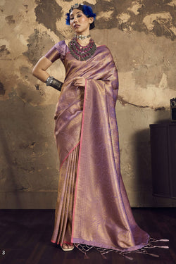 Languid Lavender Kanjivaram Silk Saree