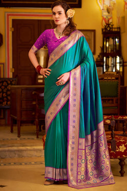 Lincoln Green Soft Silk Saree