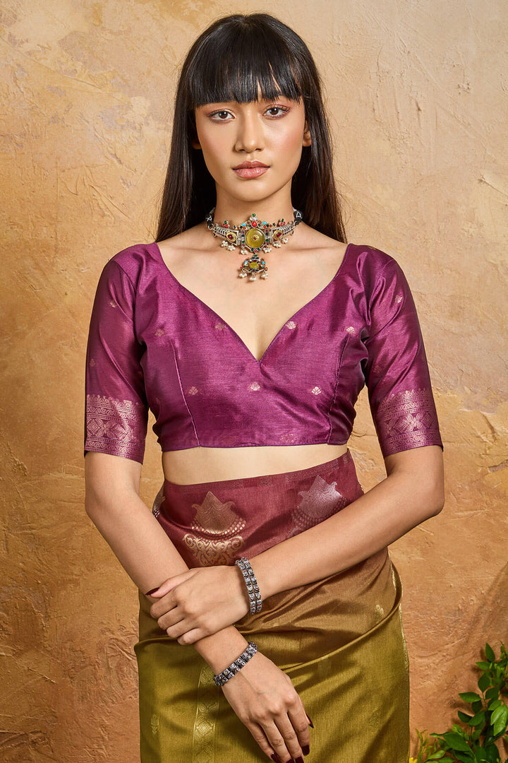 Luxor Gold Banarasi Paper Silk Saree