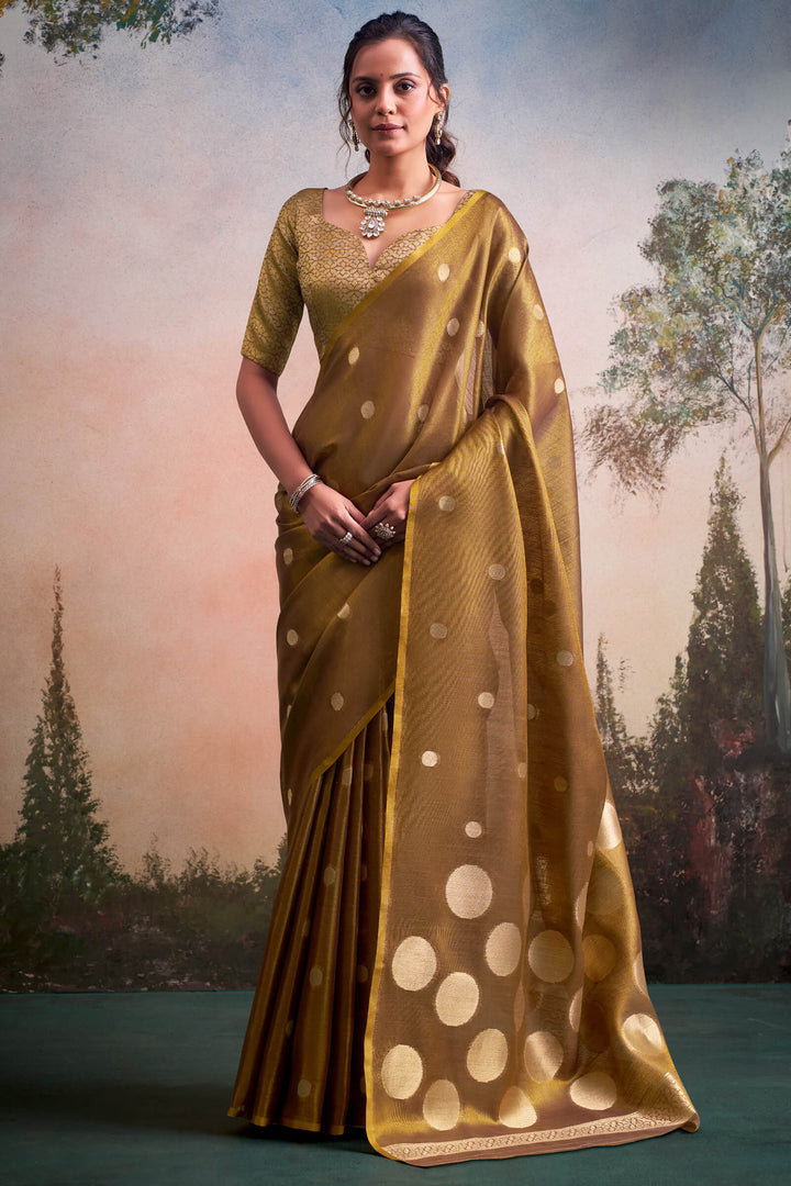 Luxor Gold Banarasi Tissue Silk Saree