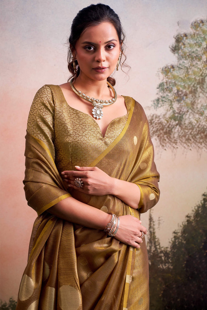 Luxor Gold Banarasi Tissue Silk Saree