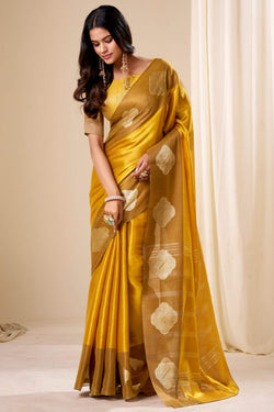 Luxury Gold Banarasi Tissue Silk Saree