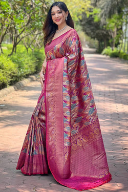 Mulberry Purple Zari Woven Kanjivaram Silk Saree