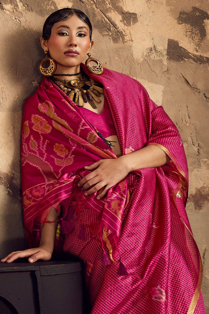 Mulled Wine Banarasi Handloom silk saree