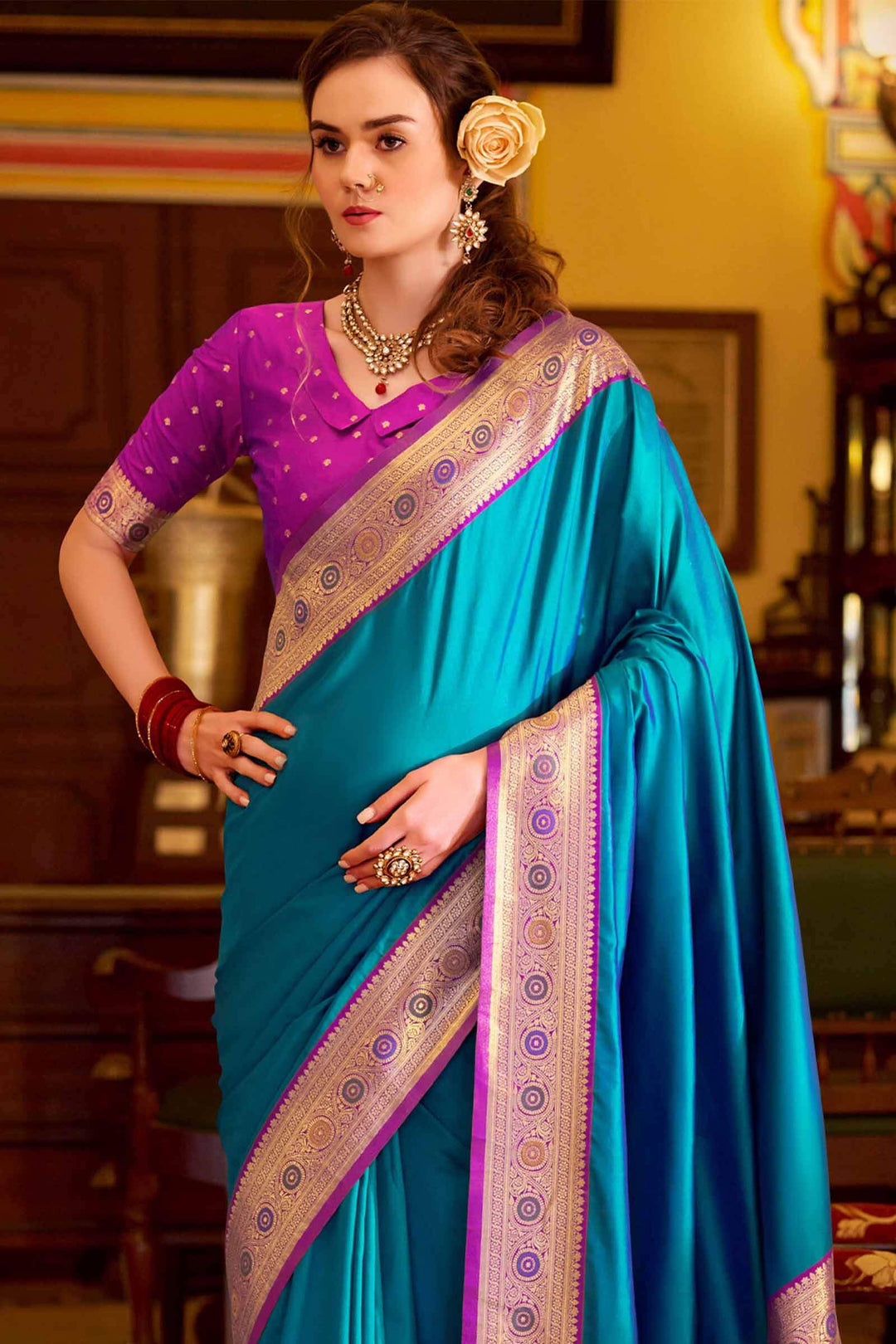 Nice Blue Soft Silk Saree