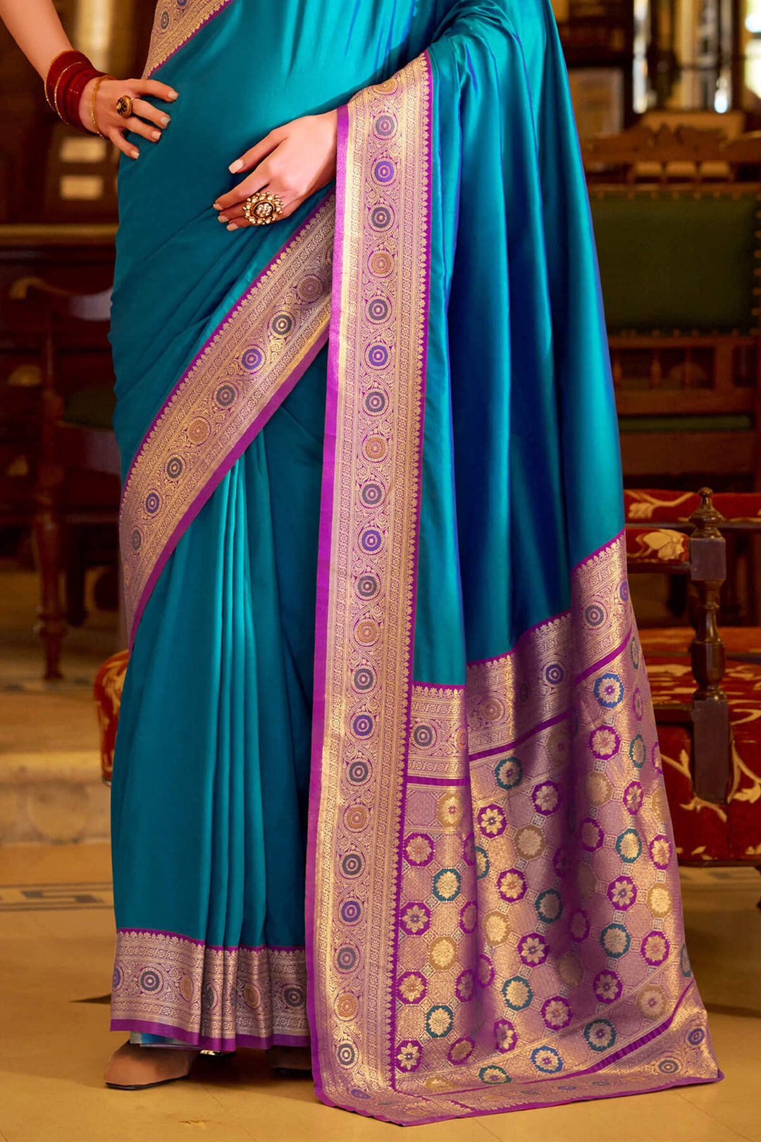 Nice Blue Soft Silk Saree