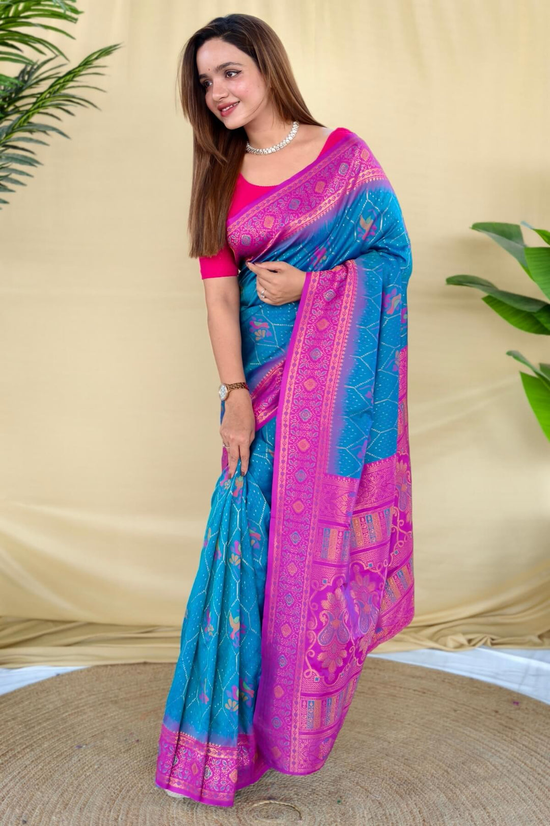Persian Blue Banarasi Silk Saree