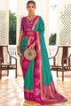 Persian Green and Purple Soft Banarasi Silk Saree