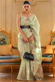 Pixie Green Banarasi Woven Tissue Silk Saree