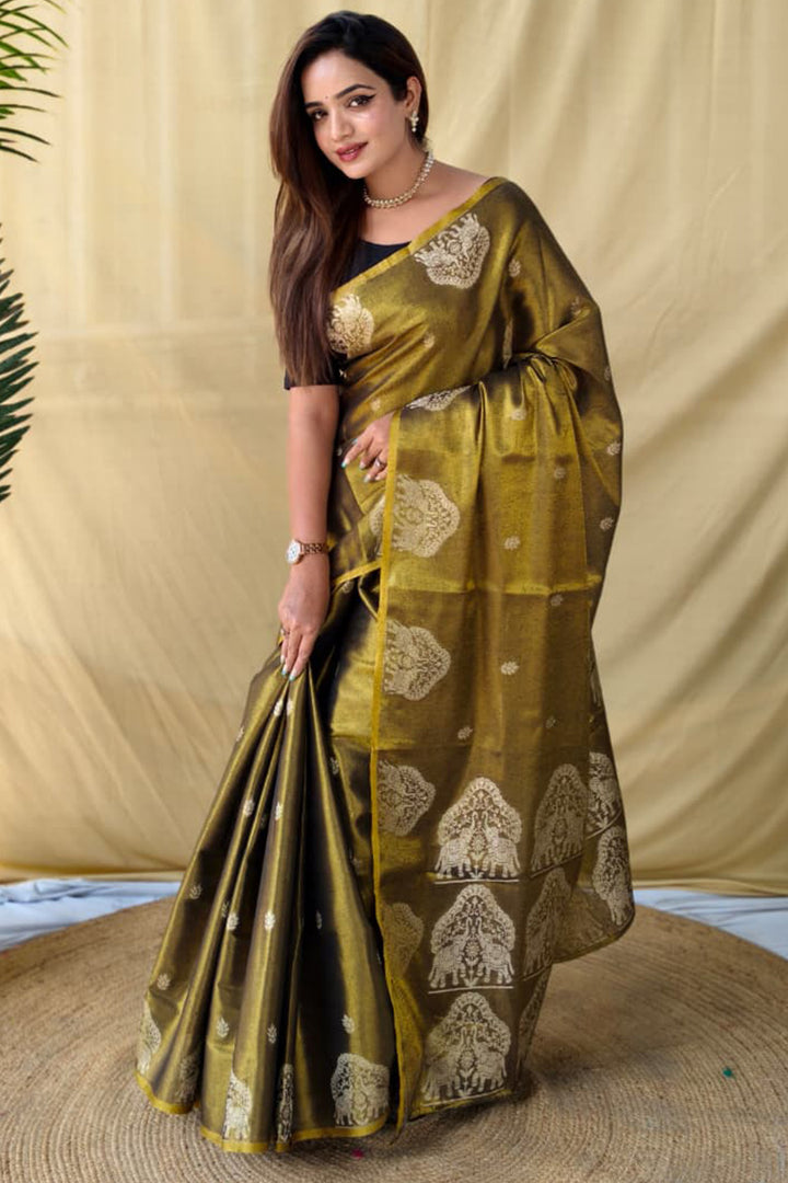 Reef Gold Banarasi Tissue Silk Saree