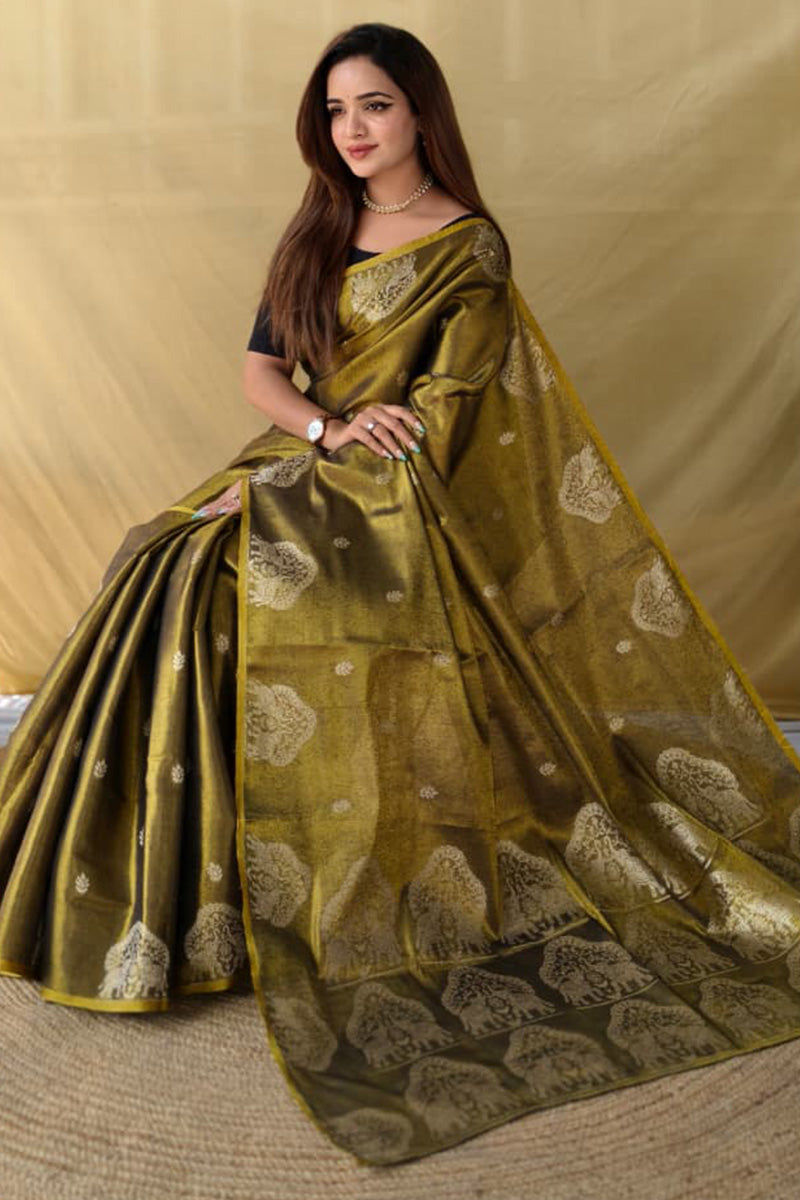 Reef Gold Banarasi Tissue Silk Saree