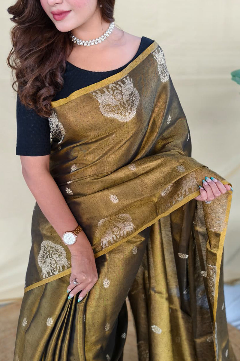 Reef Gold Banarasi Tissue Silk Saree