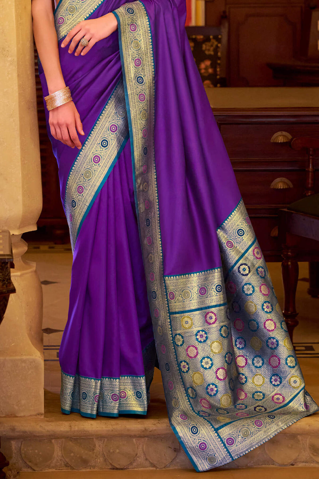 Royal Purple Soft Silk Saree