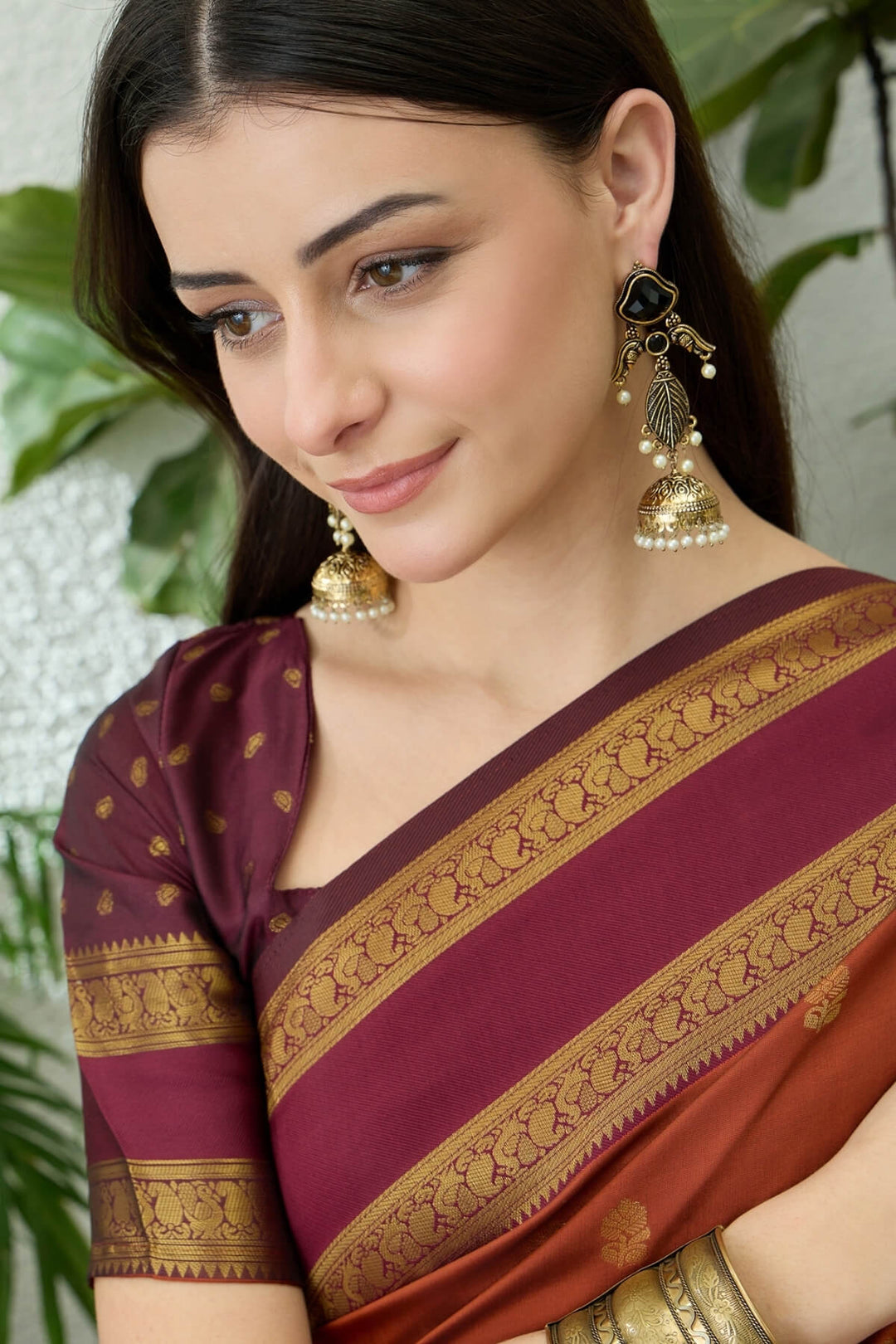 Sunrise Orange Zari Woven Soft Banarasi Silk Saree