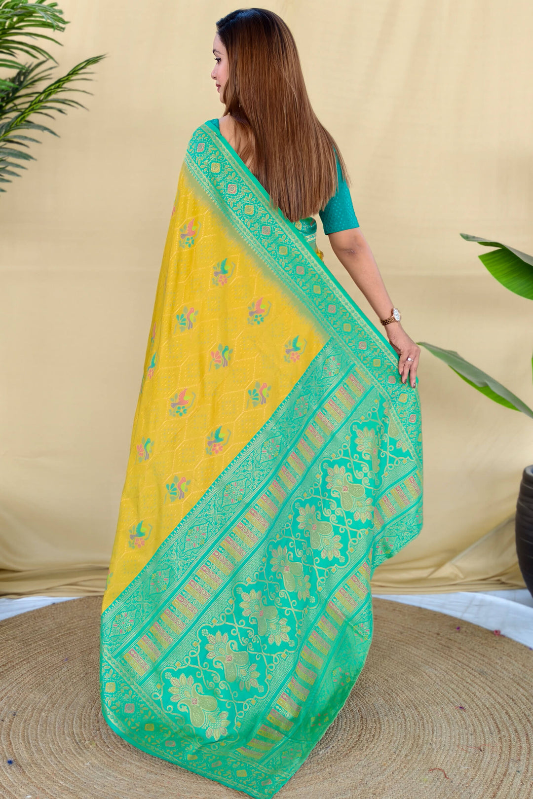 Turmeric Yellow Banarasi Silk Saree