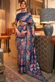 Nile Blue Kashmiri Modal Silk Saree