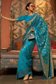 Persian Blue Kanjivaram Silk Saree