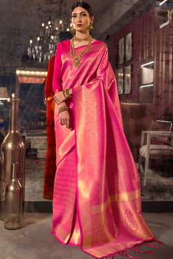 Shocking Pink Kanjivaram Silk Saree